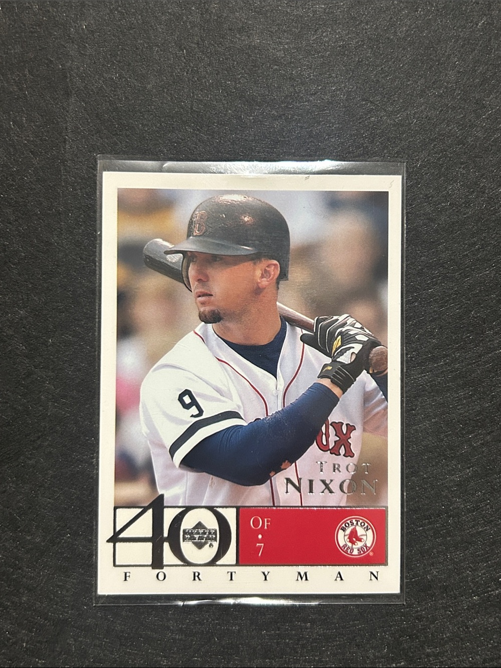 2003 Upper Deck Forty Man Trot Nixon base set card #212 Boston Redsox